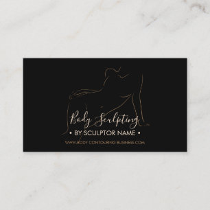 Body sculpting contouring spa girl business card