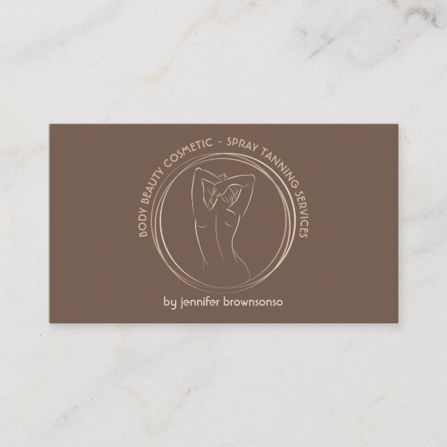 Body Sculpting Contouring Spray Tan Salon Bronzer Business Card (Front)