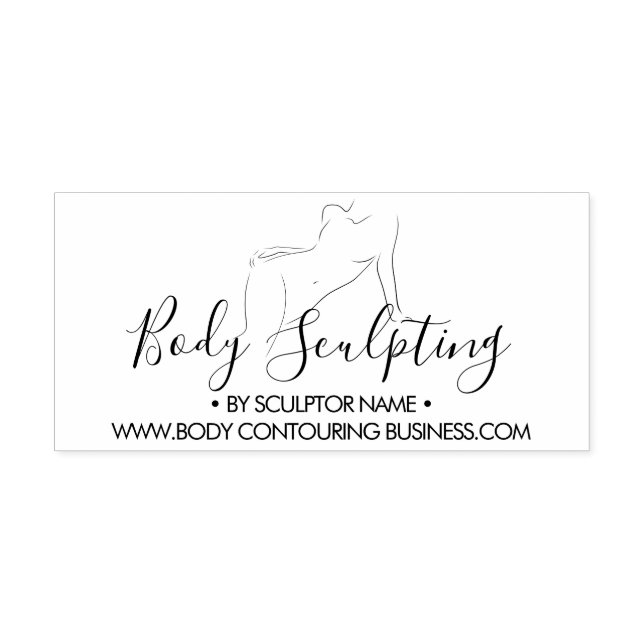 Body sculpting contouring tanning rubber stamp (Imprint)