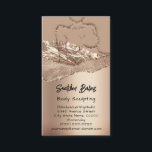 Body Sculpting Cosmetics Logo QR Code Rose Gold Business Card<br><div class="desc">florenceK luxury beauty salon collection</div>