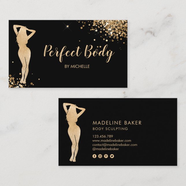 Body Sculpting Fitness Linergie Waist Trainer Busi Business Card (Front/Back)