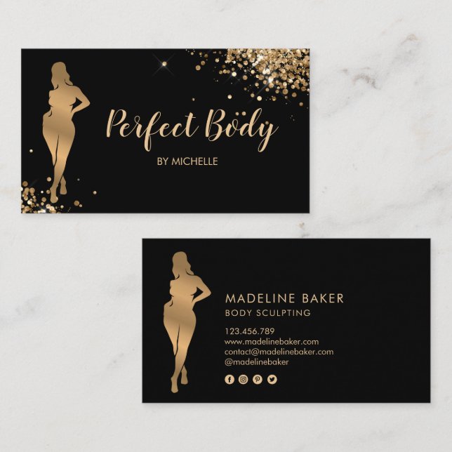 Body Sculpting Fitness Linergie Waist Trainer Busi Business Card (Front/Back)