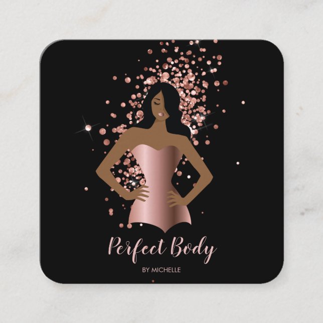 Body Sculpting Fitness Linergie Waist Trainer Busi Square Business Card (Front)