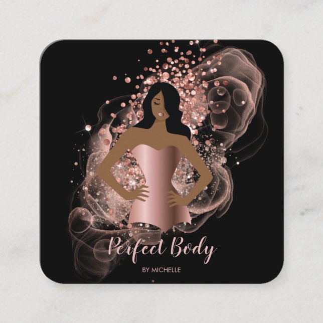 Body Sculpting Fitness Linergie Waist Trainer Busi Square Business Card (Front)