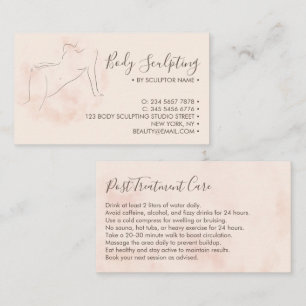 Body sculpting Post Pre Treatment Care Business Card