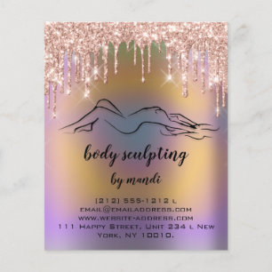 Body Sculpting Shaping Drips Rose Wellness Flyer