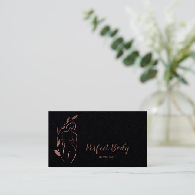 Body Sculpting Wellness Cosmetics Beauty Spa Busin Business Card (Standing Front)