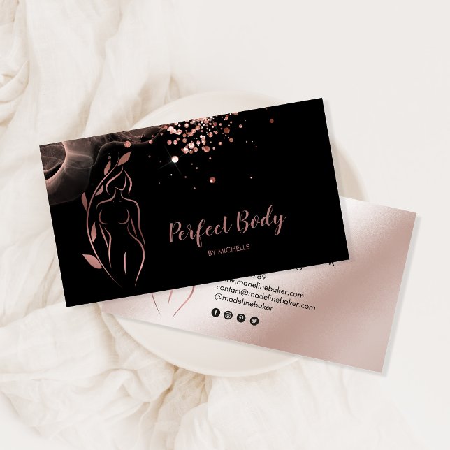 Body Sculpting Wellness Cosmetics Beauty Spa Business Card (Creator Uploaded)