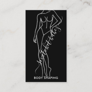Body Shaping Massage SPA Wellness Black Silver  Business Card