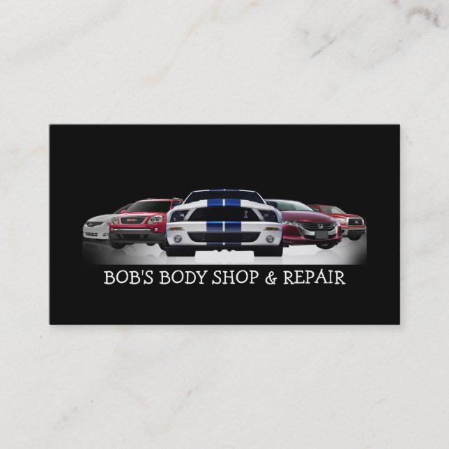 Body Shop and repair business card (Front)