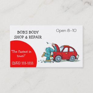 Body Shop and repair business card