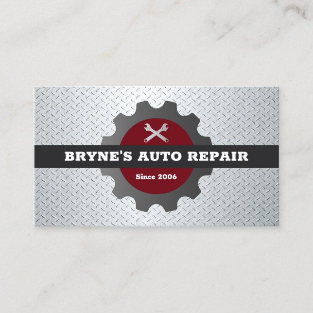 Body Shop Auto Mechanic  Business Card (Front)