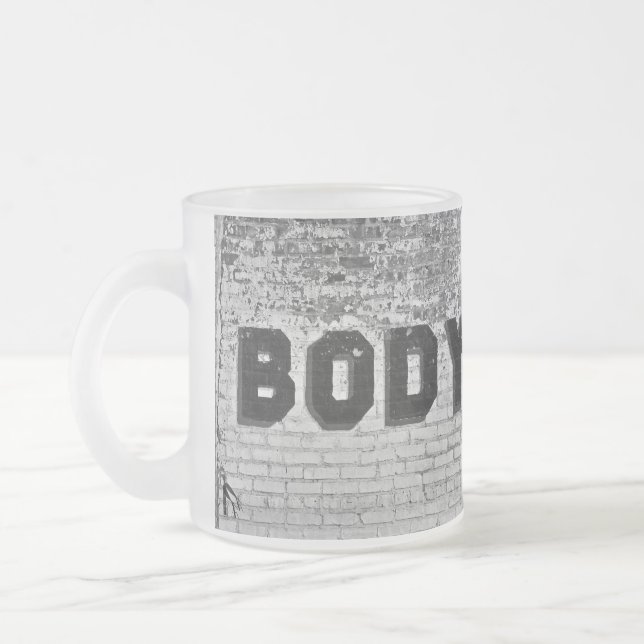 Body Shop Frosted Glass Coffee Mug (Left)