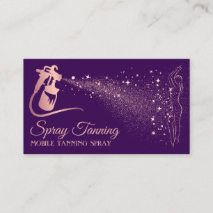 Body Tan Spray purple Rose Gold Business Card