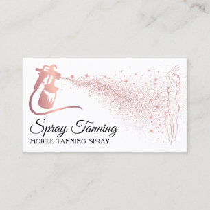 Body Tan Spray Rose Gold Women Business Card
