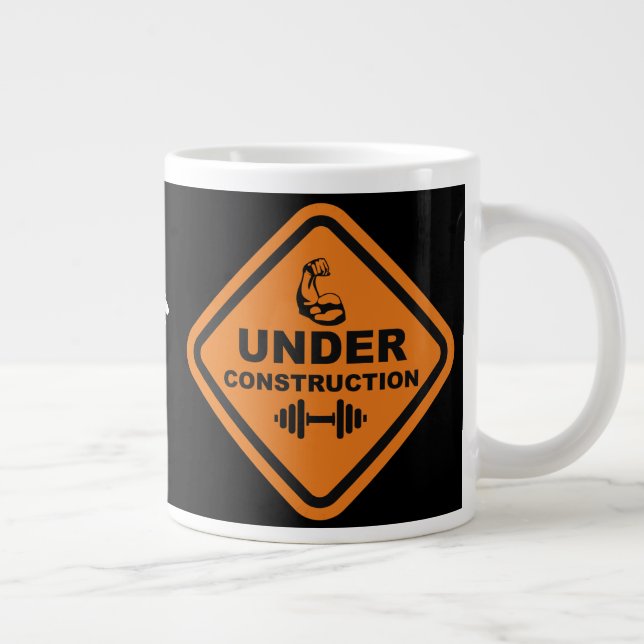 Body Under Construction Large Coffee Mug (Right)