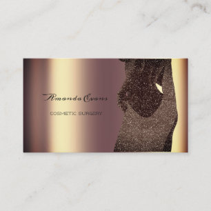 Body Venus Cosmetic Beauty Surgery Gold Sepia Deep Appointment Card