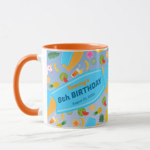Bodyboard boy fun beach birthday party mug