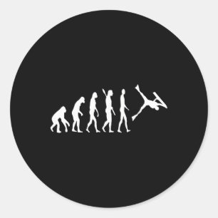 Bodyboarder Evolution Bodyboarding Surfing Watersp Classic Round Sticker