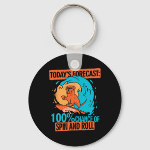 Bodyboarding Bodyboarder Spin And Roll Key Ring