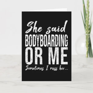 Bodyboarding funny sports gift card