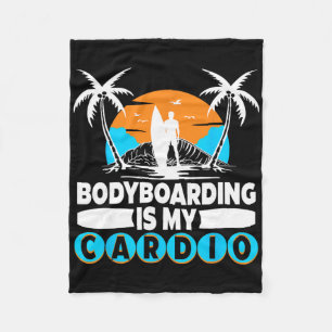 Bodyboarding Rider And Surfing Bodyboarder _1 Fleece Blanket