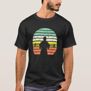 Bodybuilder Bicep Curl Weightlifting Vintage Retro T-Shirt
