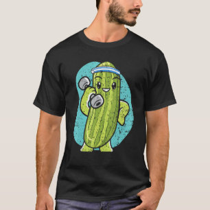 Bodybuilder Cucumber Vegetable Plant Vegetarian Ve T-Shirt