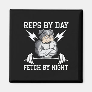 Bodybuilder Dog Lover Gym Wear Fitness Workout Bod Magnet