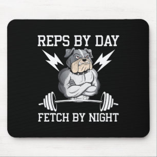 Bodybuilder Dog Lover Gym Wear Fitness Workout Bod Mouse Mat