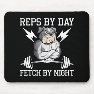 Bodybuilder Dog Lover Gym Wear Fitness Workout Bod Mouse Mat