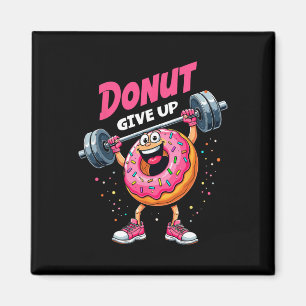 Bodybuilder Doughnut Give Up Humour Gym Workout Jo Magnet