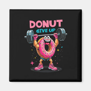 Bodybuilder Doughnut Give Up Humour Gym Workout Jo Magnet