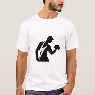Bodybuilder Fitness Graphic Men's White T-Shirt
