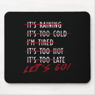 Bodybuilder Funny No Excuses Let's Go Gym Humour M Mouse Mat