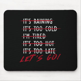 Bodybuilder Funny No Excuses Let's Go Gym Humour M Mouse Mat