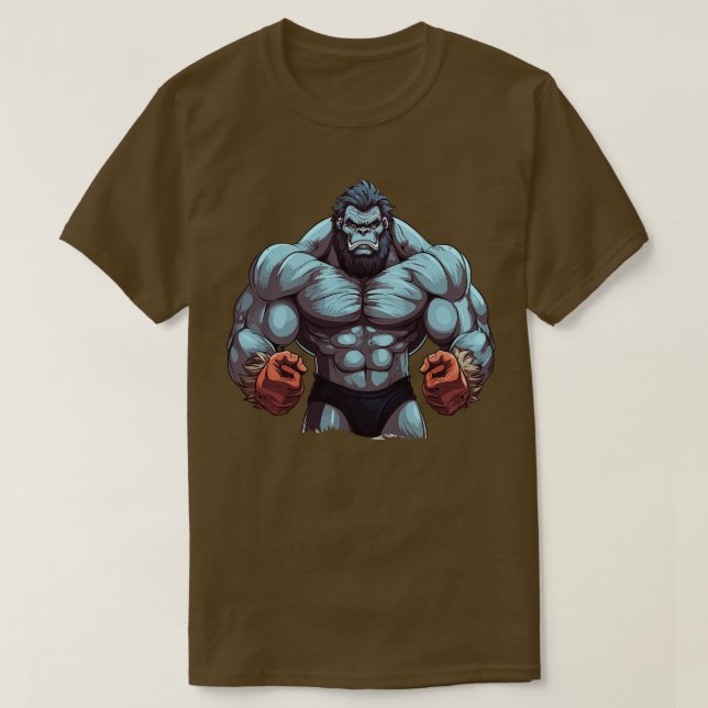 Bodybuilder Gorilla T-Shirt (Design Front)