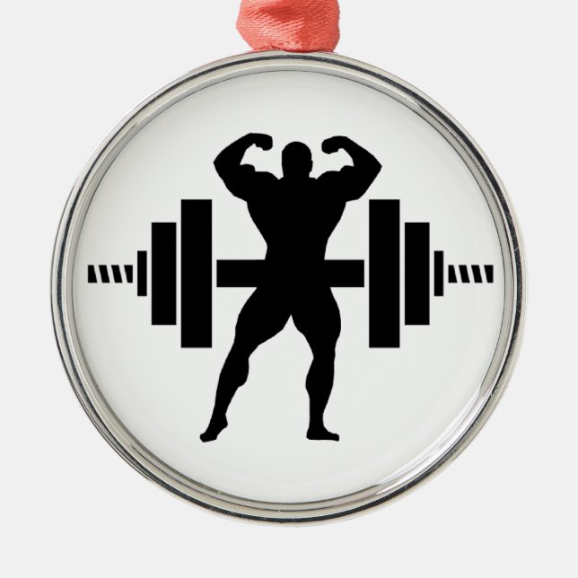 Bodybuilder Metal Tree Decoration (Front)