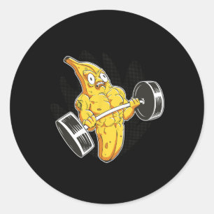 Bodybuilder Nana Lifting Weights Funny Bodybuildin Classic Round Sticker