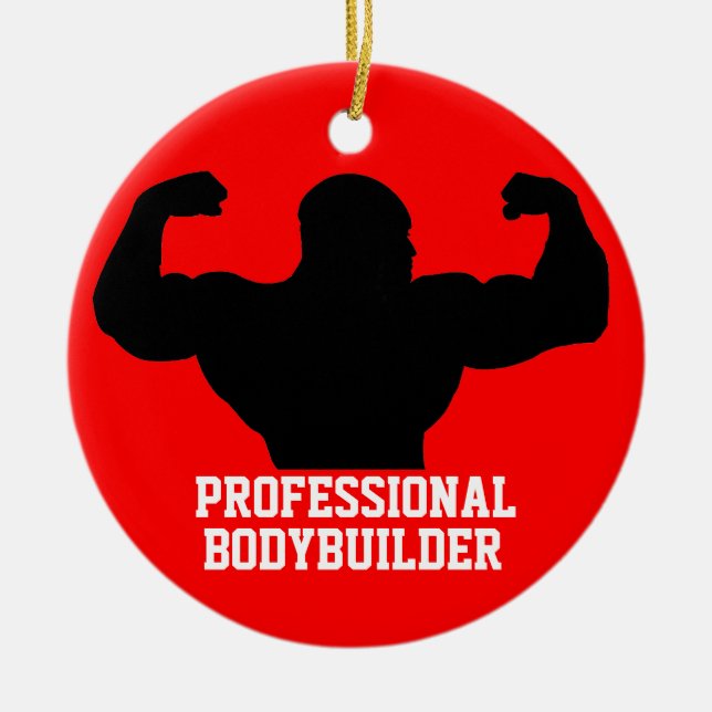 Bodybuilder Ornament Red Blue (Front)