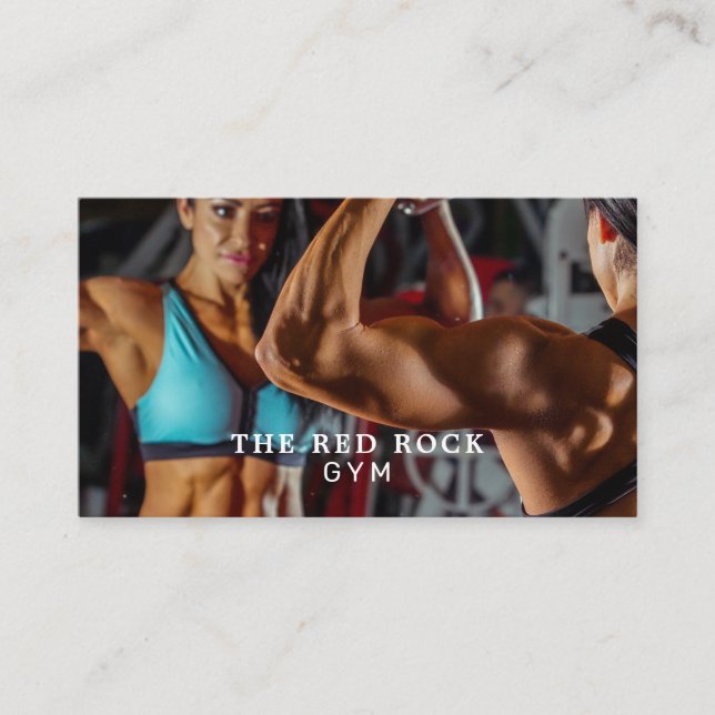 Bodybuilder, Personal trainer, Gym Instructor Business Card (Front)