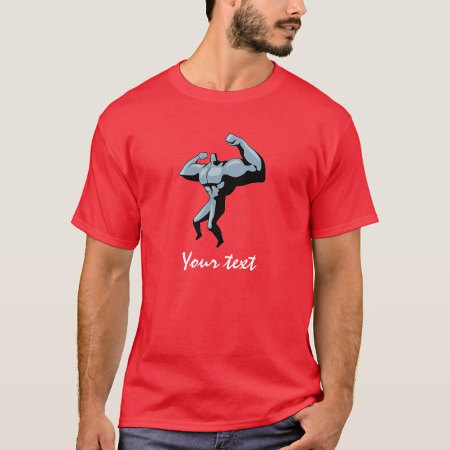 Bodybuilder; red T-Shirt (Front)