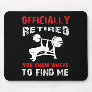 Bodybuilder Retirement Gift Retired Bodybuilding B Mouse Mat