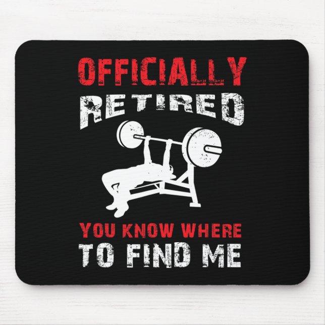 Bodybuilder Retirement Gift Retired Bodybuilding B Mouse Mat (Front)