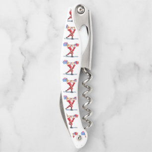 Bodybuilder Santa Christmas Waiter's Corkscrew