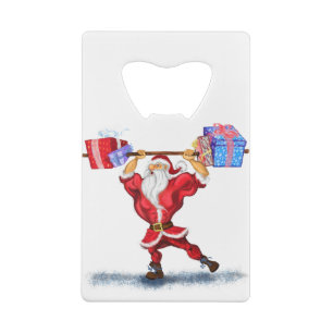 Bodybuilder Santa Claus with Christmas Gifts - Fun