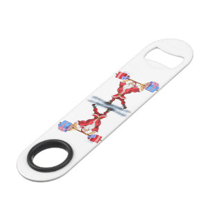 Bodybuilder Santa Funny Christmas Bar Key
