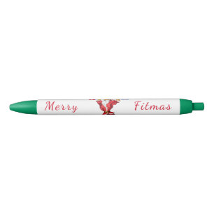 Bodybuilder Santa Funny Christmas Pen