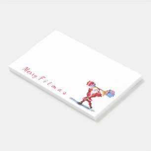 Bodybuilder Santa Funny Christmas Sticky Notes