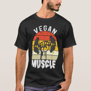 Bodybuilder Workout Vegan Muscle Retro  Vegan Musc T-Shirt